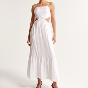 Abercrombie - Crinkle Textured Cut Out Maxi Dress, size XS